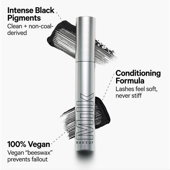 NEW Too Faced Shadow Insurance + Milk Kush High Volume Mascara in Large + Travel - Picture 6 of 15